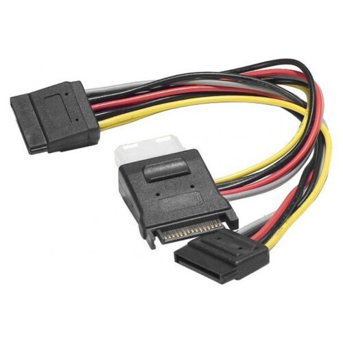 SATA power adapter to 2 Molex SATA 1 power connectors