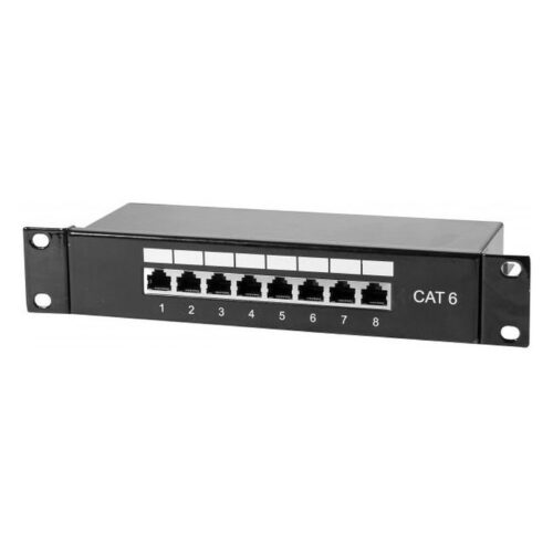 8-port Cat 6 FTP patch panel for 10inch enclosure / cabinet / rack