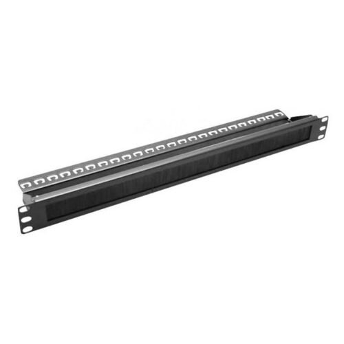 Dexlan cable duct for network cabinets – width 19” – height 1U – brush passage – guide support