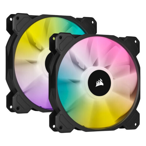 Corsair SP140 RGB ELITE Dual Pack Black Ligthing Node CORE