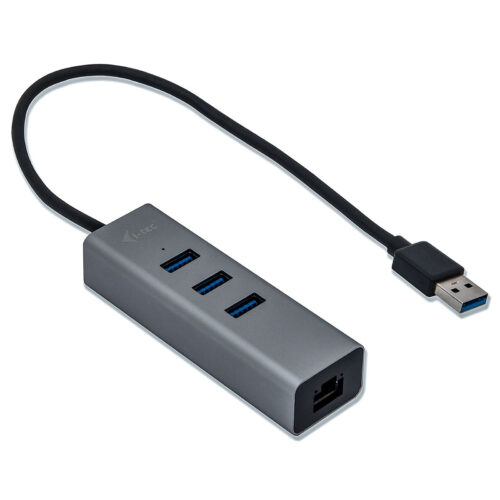 i-tec USB 3.0 Metal Hub 3 Ports – Gigabit Ethernet