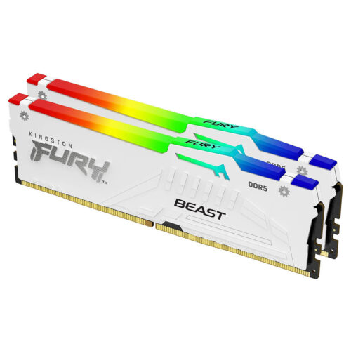 Kingston FURY Beast RGB 32 GB (2 x 16 GB) DDR5 5200 MHz CL40 – White