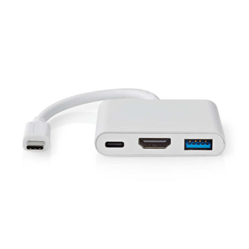 Nedis Hub USB-C to USB, USB-C and HDMI – 10 cm – White