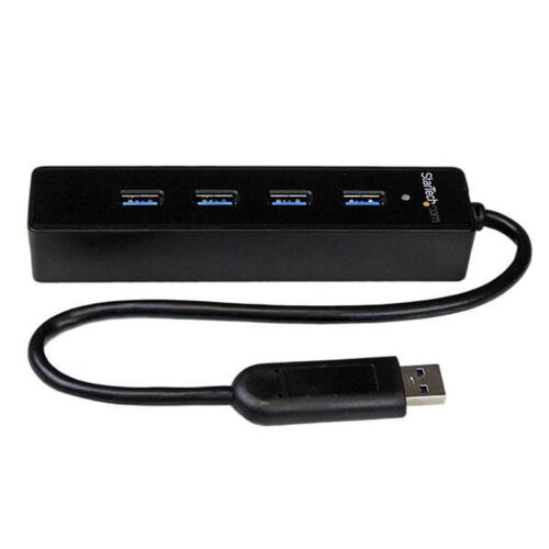 StarTech.com 4-port portable USB 3.0 hub with integrated cable